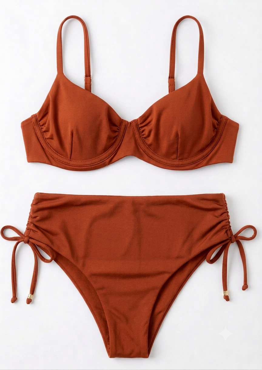 Top biquíni e calcinha biquíni sunkini Capri